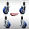 Service Caster 4'' SS Blue Poly Wheel Swivel 1-5/8'' Expanding Stem Caster Set 2 Brakes, 4PK SCC-SSEX20S414-PPUB-BLUE-2-TLB-2-158 - alternate 2